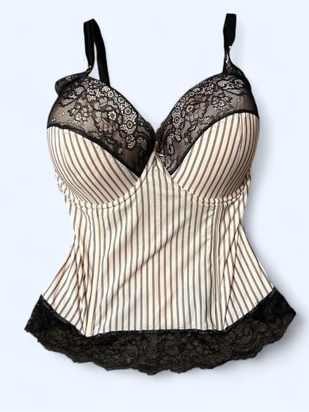 Y2K Pink Lace Corset Top by Parfait!
